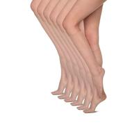 Annes styling Calzini da donna Gambaletti 15 DEN Senza pressione Leggeri e confortevoli Tutti i giorni Materiale liscio Taglia unica Sei paia Sheena15, Nudo