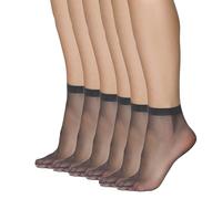 Annes styling Calzini trasparenti opachi ultra sottili per donne ragazze calzini alla caviglia taglio basso casual eleganti calzini da donna comodi 15 DEN spessore ideale per sandali tacchi Frida15,