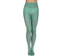 Annes styling Collant Donna Microfibra 40 Den Opachi Calze Donna Eleganti e Morbide Collant Classici per Tutte le Stagioni Comfort Fit Senza Cuciture con Tassello in Cotone Verdino Taglia M