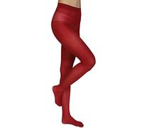 Annes styling Collant Donna Microfibra 40 Den Opachi Calze Donna Eleganti e Morbide Collant Classici per Tutte le Stagioni Comfort Fit Senza Cuciture con Tassello in Cotone Rosso Taglia L