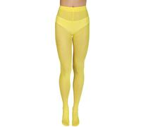 Annes styling Collant Donna Microfibra 40 Den Opachi Calze Donna Eleganti e Morbide Collant Classici per Tutte le Stagioni Comfort Fit Senza Cuciture con Tassello in Cotone Giallo Taglia S