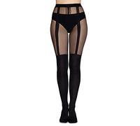 Annes styling Collant neri Calze alte overknee imitazione modello 20/60 DEN, Nero Sharini, XS/S