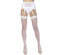 Annes styling - Collant reggicalze da donna, a tinta unita, sottili, 20 den, calze velate