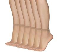 Annes styling Frida15 Calzini da Donna alla Caviglia, Confezione da 6 Visone, Taglia Unica (Pacco da 6)