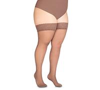 Annes styling Sila - Calze autoreggenti da donna, in nylon, 40 denari, con silicone invisibile, Avana, TG- 5 / 6