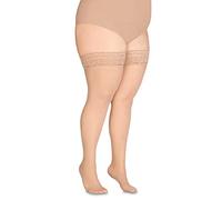 Annes styling Sila - Calze autoreggenti da donna, in nylon, 40 denari, con silicone invisibile, Visone, TG- 5 / 6