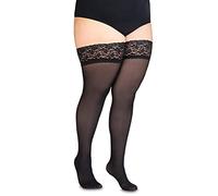 Annes styling Truss 60 Denari Delle Donne Tenere Up In Microfibra Calze con Pizzo Alta Opaco Lingerie Calze In Silicone Top Nero TG-3/4