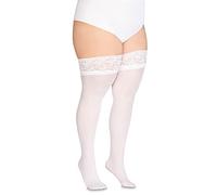 Annes styling Truss 60 Denari Delle Donne Tenere Up In Microfibra Calze con Pizzo Alta Opaco Lingerie Calze In Silicone Top Bianco TG-3/4