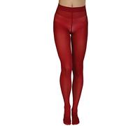 Annes styling Zarra - Collant da donna, tinta unita, 40 denari, opachi, in microfibra, stile classico, Red, XL