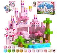 Annexfun Blocchi magnetici da costruzione, 100 pezzi, per costruire castello principessa castello giardino STEM cubi giocattoli da costruzione giocattoli per bambini, per bambini dai 3 anni in su,