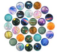 Annhao 30 Flummies per Bambini, Flummi Pianeti, Giocattolo Regalo per la Nascita e Compleanno dei Bambini, per Feste (32 mm)