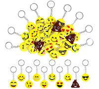 Annhao 30 Pezzi Portachiavi Bambini Emoticon Porta Chiavi Gadget Bambini Regali Compleanno Pensierini di Natale Festa