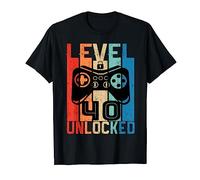Anni 40 Compleanno videogiochi level 40 unlocked 1982 Maglietta