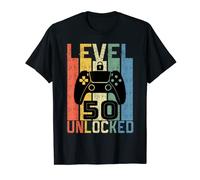 Anni 50 Compleanno Regalo Videogiochi Level 50 Unlocked Maglietta