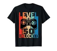 anni 50 Compleanno videogiochi level 50 unlocked 1972 Maglietta