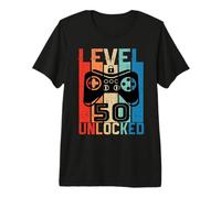 Anni 50 Compleanno Videogiochi Level 50 Unlocked 1972 Maglietta Premium
