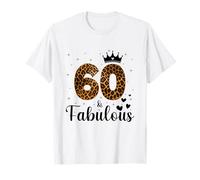 Anni 60 Regalo Donna 60 And Fabulous Leopardo 60 Compleanno Maglietta