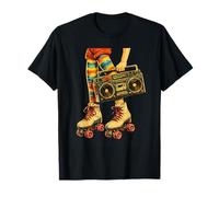 Anni '80 Roller Skating Boombox Street Style Old School Throwback Maglietta
