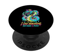 Anni '90 gocciolante Mi piacciono le anaconde e forse 3 persone Rettile Drip PopSockets PopGrip Adesivo