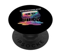 Anni '90 Hip Hop Graphic Cassette Musica Old School Hip Hop Rap PopSockets PopGrip Adesivo