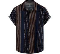 ANNI Designer Camicia Uomo, marrone chiaro::blu, 42