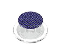 Anni Ottanta Blu Brillante Su Grigio Astratto Curva Ripetere Modello PopSockets PopGrip per MagSafe