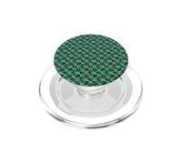 Anni Ottanta Verde Pallido Su Grigio Astratto Curva Ripetere Modello PopSockets PopGrip per MagSafe
