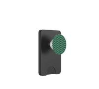 Anni Ottanta Verde Pallido Su Grigio Astratto Curva Ripetere Modello PopSockets PopWallet per MagSafe