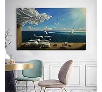 Annick Goutal La Barca A Vela del Libro delle Onde di Salvador Dali Pittura A Olio su Tela Poster E Stampe Immagini di Quadri Astratti di Paesaggi per Soggiorno (1,70x100cm(Senza Cornice))