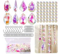 Annickee Acchiappasole Cristallo, 166 Pezzi Fai Da Te Acchiappa Sole Cristallo Fare Kit, Suncatcher in Cristallo, Sun Catcher con Cristalli da Appendere per Casa, Giardino, Finestra, Albero Di Natale