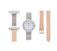 Annie Apple Orologio da tasca per infermieri, infermieri, parrucchiere, estetista e estetista, intercambiabile in marmo/salmone/argento