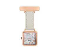 Annie Apple Orologio da tasca quadrato in marmo/oro rosa/grigio infermiere infermiere parrucchiere estetista