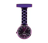 Annie Apple Orologio da taschino con cinturino in rete color argento viola (AA86)