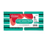 Annie Jumbo Cold Wave Rods con elastico per arricciare i capelli e permanente, set verde da 3 confezioni da 6, 18 pezzi