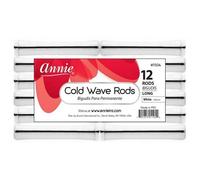 Annie Long Cold Wave Rods con elastico per arricciare i capelli e permanente, set bianco da 3 confezioni da 12, 36 pezzi