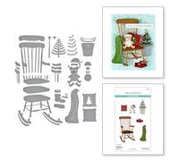 Annie Williams - Fustelle intagliate a forma di sedia a dondolo, collezione Country Christmas