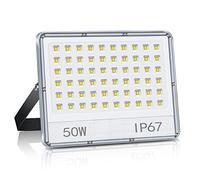 ANNIFUNLY Faretto LED 50W, 5000LM Faretto LED da Esterno Super Luminoso, IP67 Impermeabile Faretti Led Esterni, 6500K Bianco Freddo Faro LED Esterno, Fari Led per Cortile, Giardino, Garage