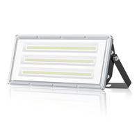 ANNIFUNLY Faretto LED da Esterno 100W 10000 Lumen, Potente Proiettore 6500K Bianca Fredda, IP67 Impermeabile per Giardino, Prato, Officina, Garage, Cortile