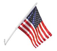 Annin Flagmakers Modello 71808 Bandiera per finestrino Auto statunitense, Prodotto negli Stati Uniti, Licenza Ufficiale, 27,9 x 45,7 cm