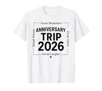 Anniversario 2026 Viaggio Coppie Marito e Moglie Luna di Miele Maglietta