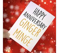 Anniversary Cards, Happy Anniversary Ginger Minge, Best Friend, Anniversary cartolina di auguri, biglietti, novità, divertente Funny Cards PC44
