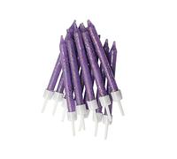 Anniversary House AHC159 - Confezione da 12 candele di compleanno con brillantini, 7,5 cm, colore: Viola