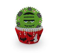 Anniversary House Confezione da 60 pirottini per cupcake di Halloween, in carta oleata, resistenti, per cupcake, muffin, fantasma, pipistrelli, decorazione per feste, J214