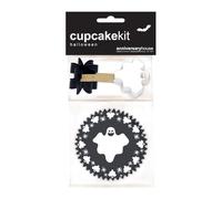 Anniversary House J238 - Set di 28 decorazioni per torte e cupcake di Halloween, fantasma e ragno, design spettrale