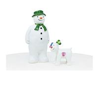 Anniversary House Set di 2 topper per torta con pupazzo di neve e cane da neve, in resina robusta, decorazioni natalizie riutilizzabili, souvenir di Raymond Briggs, BX188