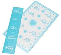 Anniversary House Sweet Baby Elephant - Set di topper per torta con adesivi, colore: Blu