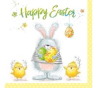 Anniversary House Tiflair Luxury, Happy Easter Design, tovaglioli spessi e resistenti a 3 strati, decorazioni primaverili, multicolore PJ389007