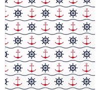 Anniversary House Tiflair PJ370414 - Tovaglioli di lusso con ancora nautica, spessi e resistenti, a 3 strati, PJ370414