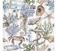 Anniversary House Tiflair Sea Life Treasure Luxury tovaglioli | 3 veli | PJ370019