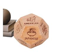 Anniversaryy Date Night per coppie - in legno a 12 lati per la scelta del cibo | Incontri Food Decision per lui, Sua, Marito, Moglie, Fidanzato, Fidanzata San, Natale